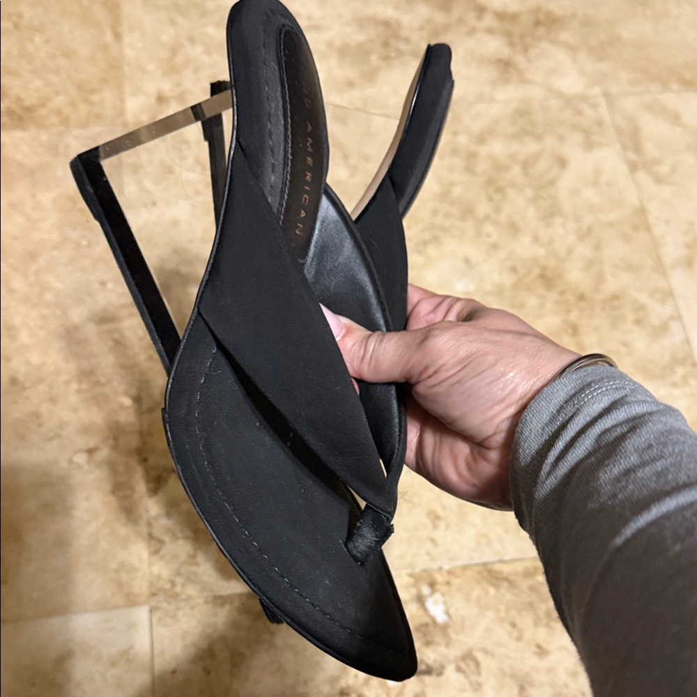 Good American Black Heeled Sandals - Picture 2 of 3